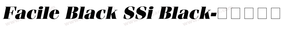 Facile Black SSi Black字体转换